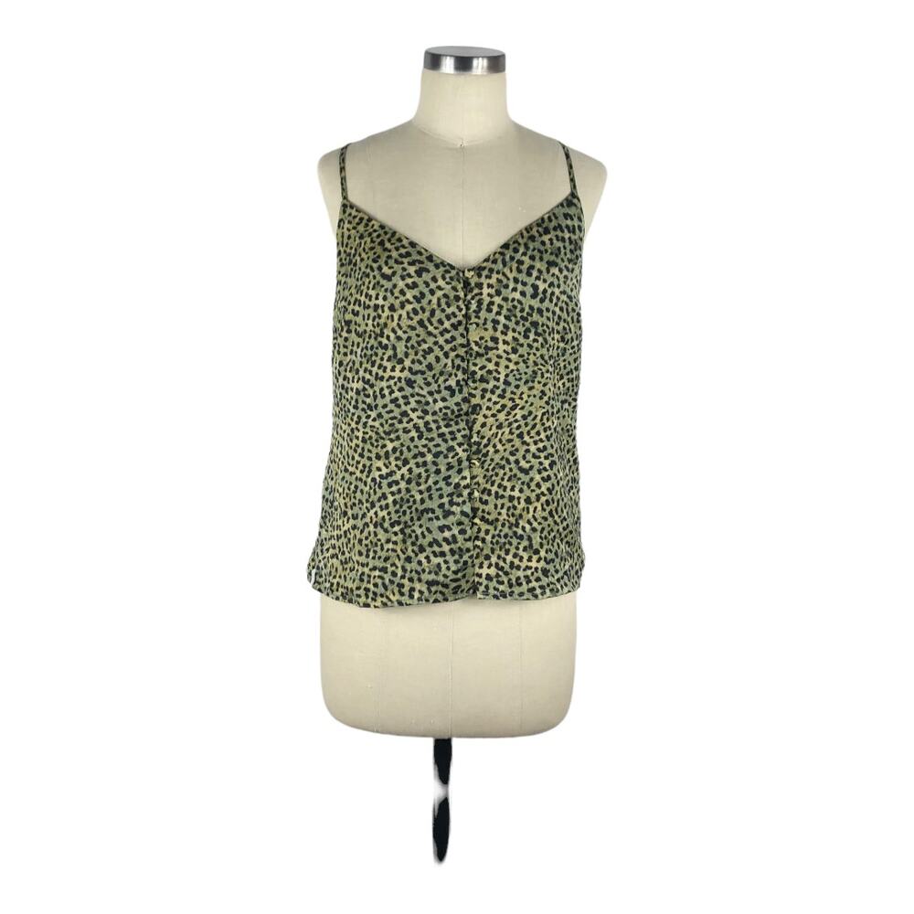 CUPCAKES & CASHMERE Jordane Button Leopard Print Lined Camisole Size‎ S NWT